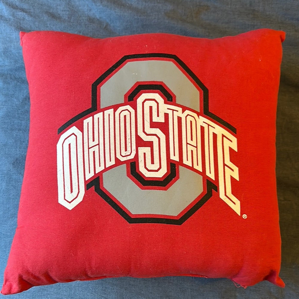 Ohio State Red Throw Pillow